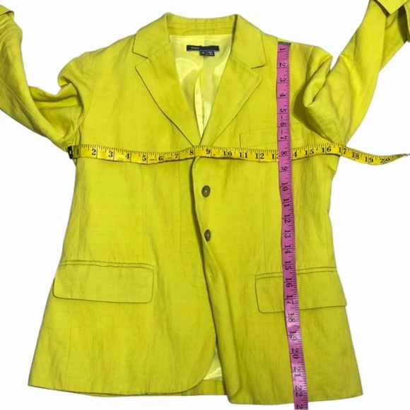 Vince size 2 blazer in Citrus yellow green spring summer lightweight blazer - Picture 6 of 8
